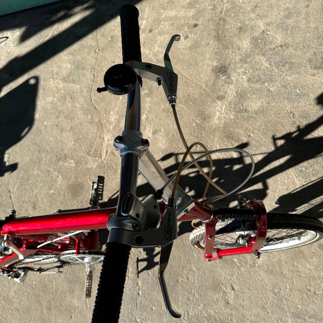 赤 折りたたみ自転車