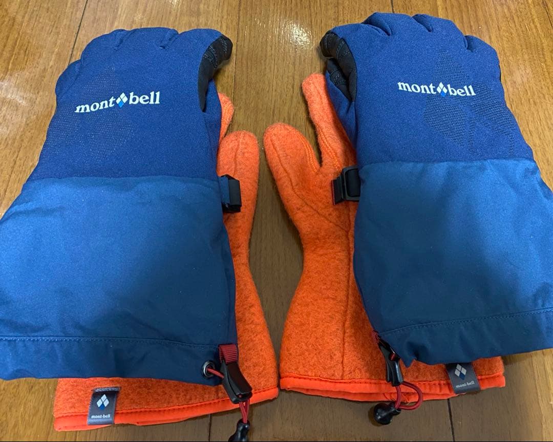 モンベルアルパイングローブインナー付ゴアテックス　山羊皮 サイズメンズMネイビー