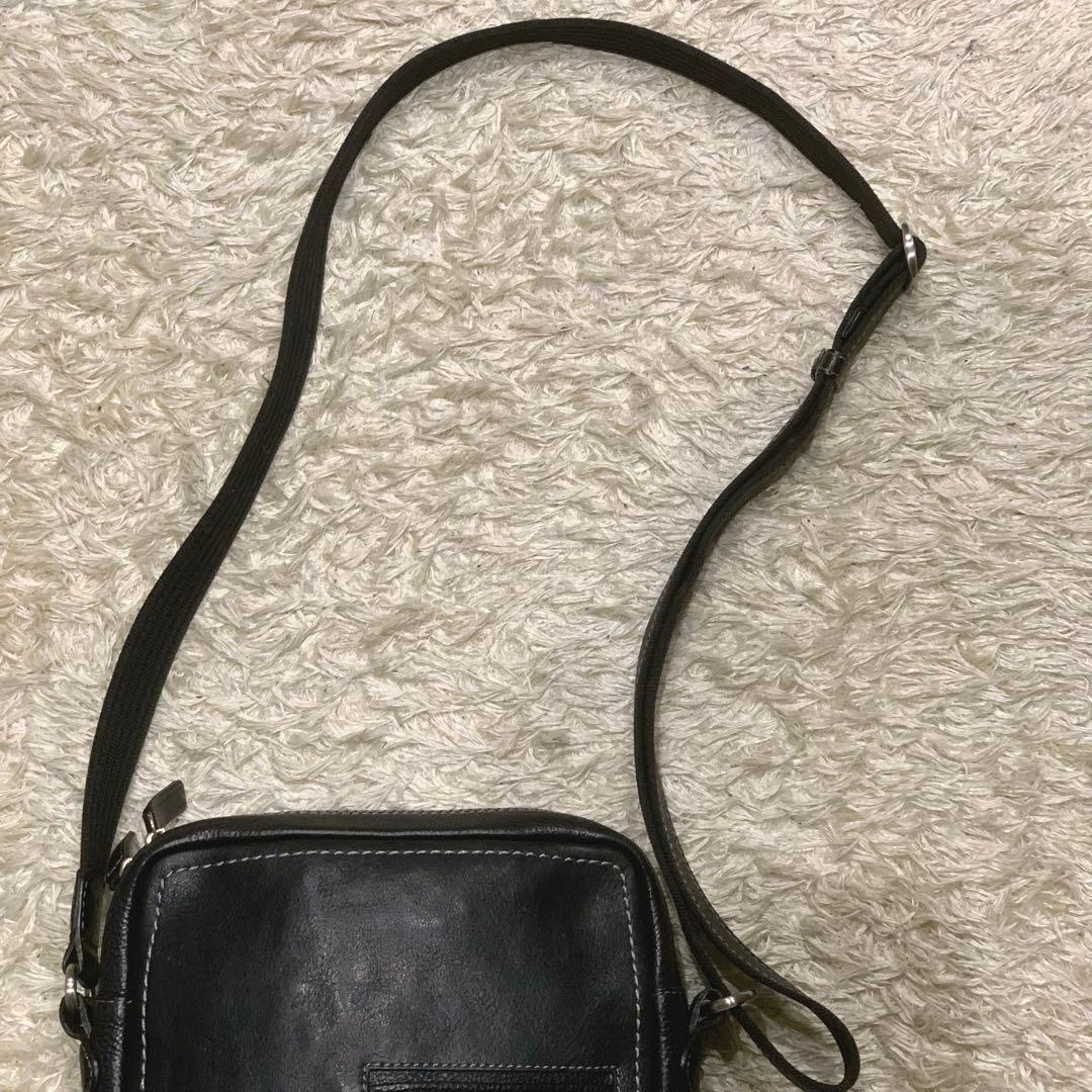 極美品✨土屋鞄 トーンオイルヌメ ジップトップ　スクエア 廃盤品 ブラック