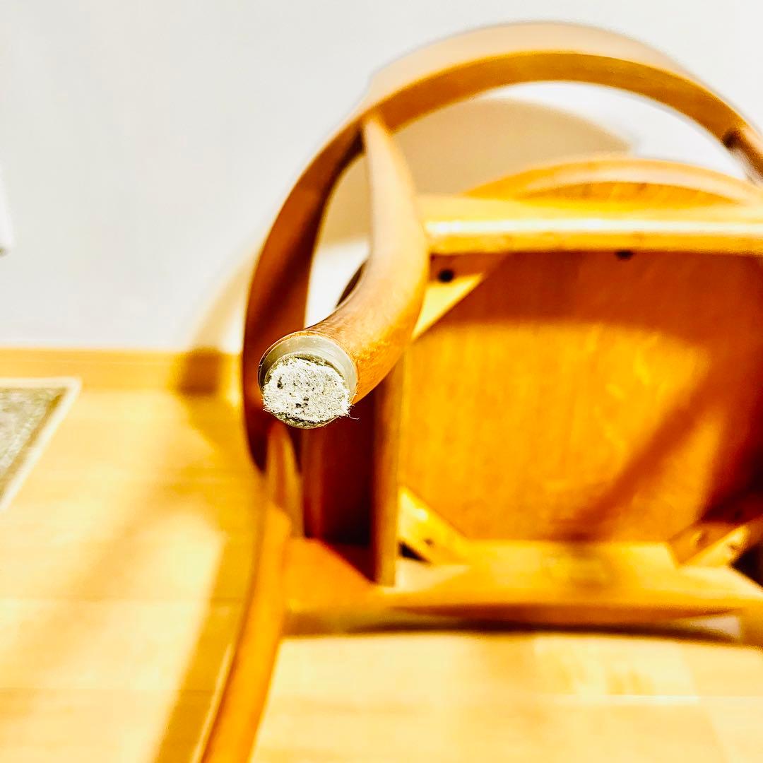 【美品】飛騨産業 HIDA クレセントアームチェア ウォールナット キツツキ①