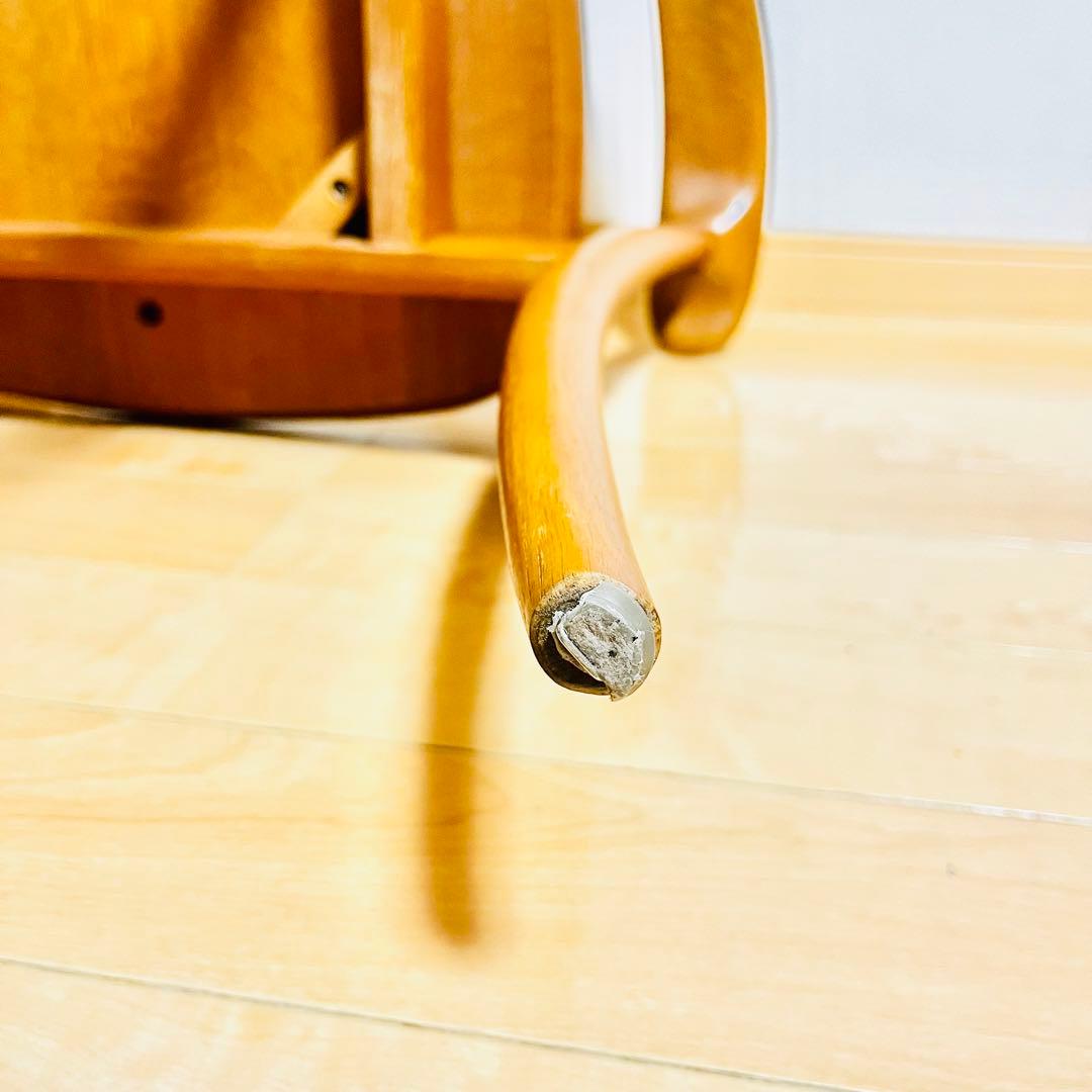 【美品】飛騨産業 HIDA クレセントアームチェア ウォールナット キツツキ①