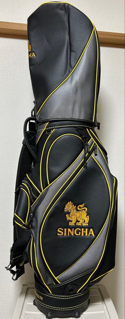 激レア・非売品】ゴルフキャディーバッグシンハ 黒 ゴルフバッグ 傘3点