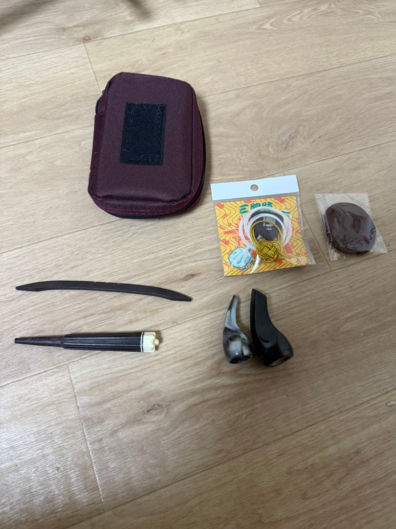 三味線 ヘビ柄デザイン ケース付き