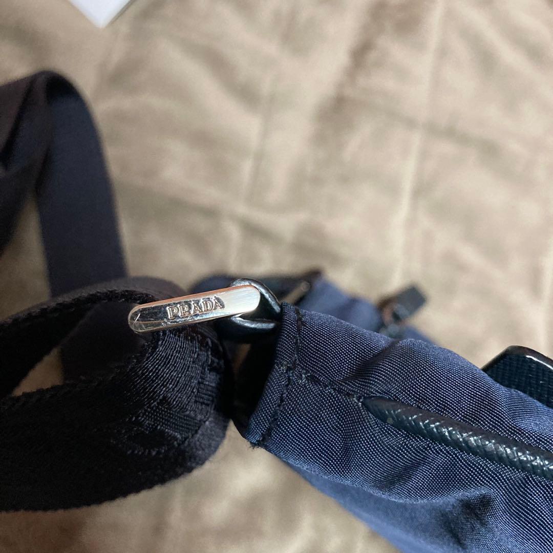 最終値下！PRADA ネイビー ショルダーバッグ 保証書付