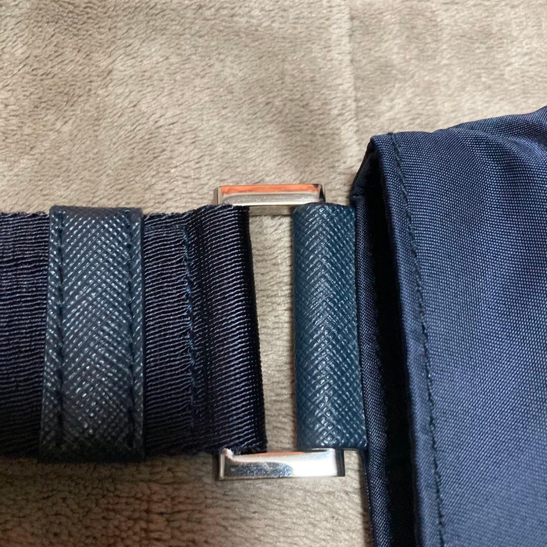 最終値下！PRADA ネイビー ショルダーバッグ 保証書付