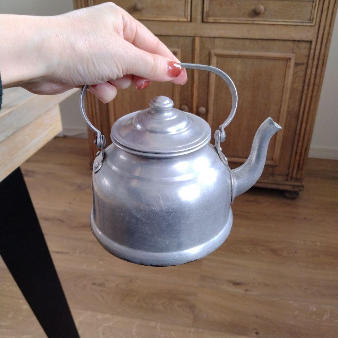 フランスアンティーク/ディネットアルミおままごとセット・ヤカン・鍋他多数