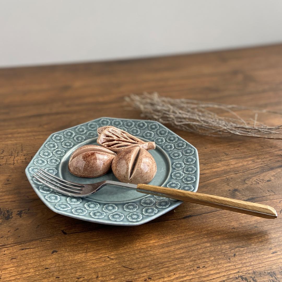 希少 クイストゴー AZUR アズール デザート サラダ 八角型 プレート1客B