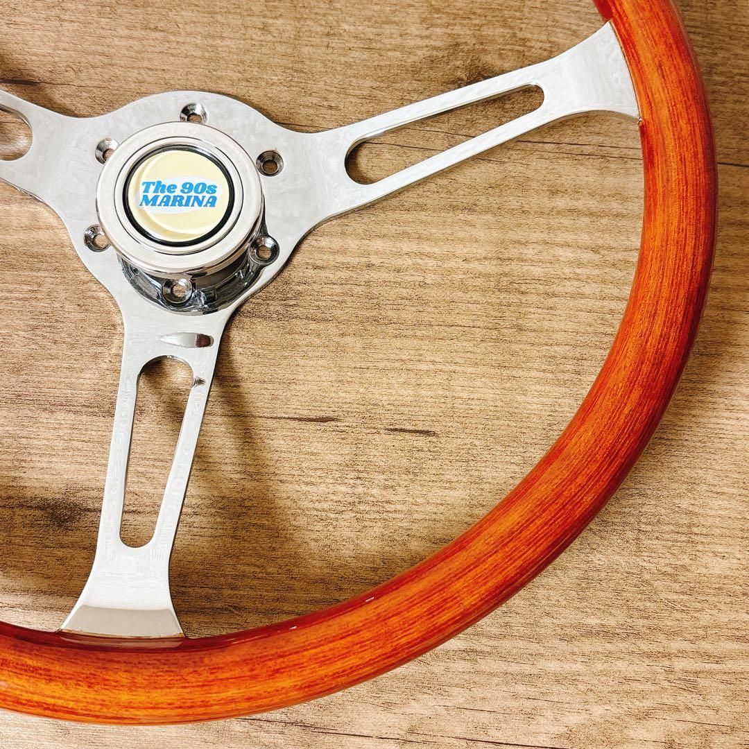 ウッドハンドル　ウッドステアリング　38cm アメリカン　USDM 旧車　など