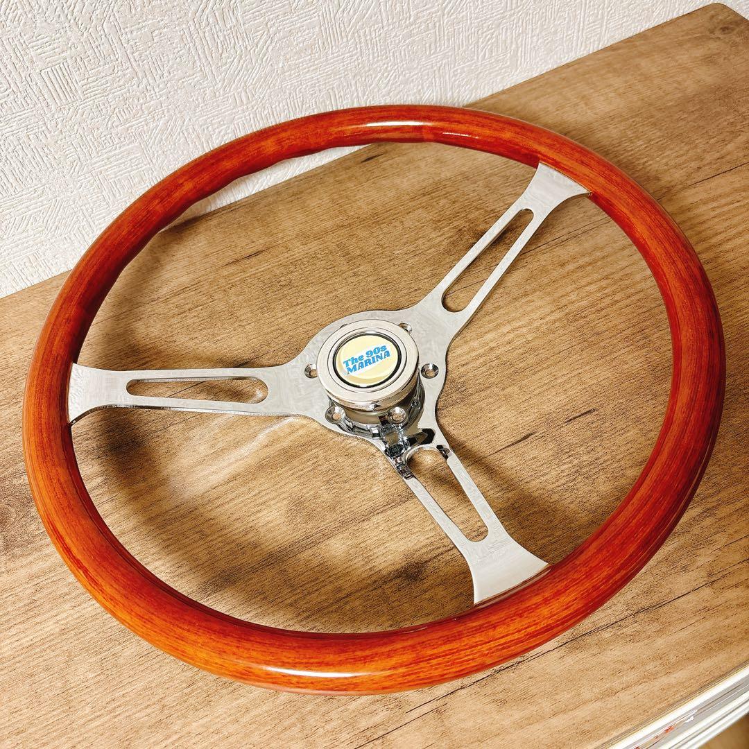 ウッドハンドル　ウッドステアリング　38cm アメリカン　USDM 旧車　など