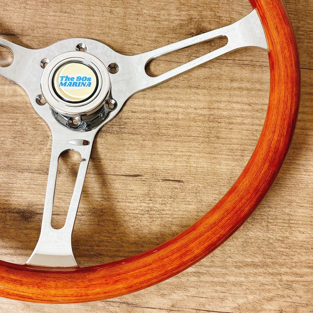 ウッドハンドル　ウッドステアリング　38cm アメリカン　USDM 旧車　など