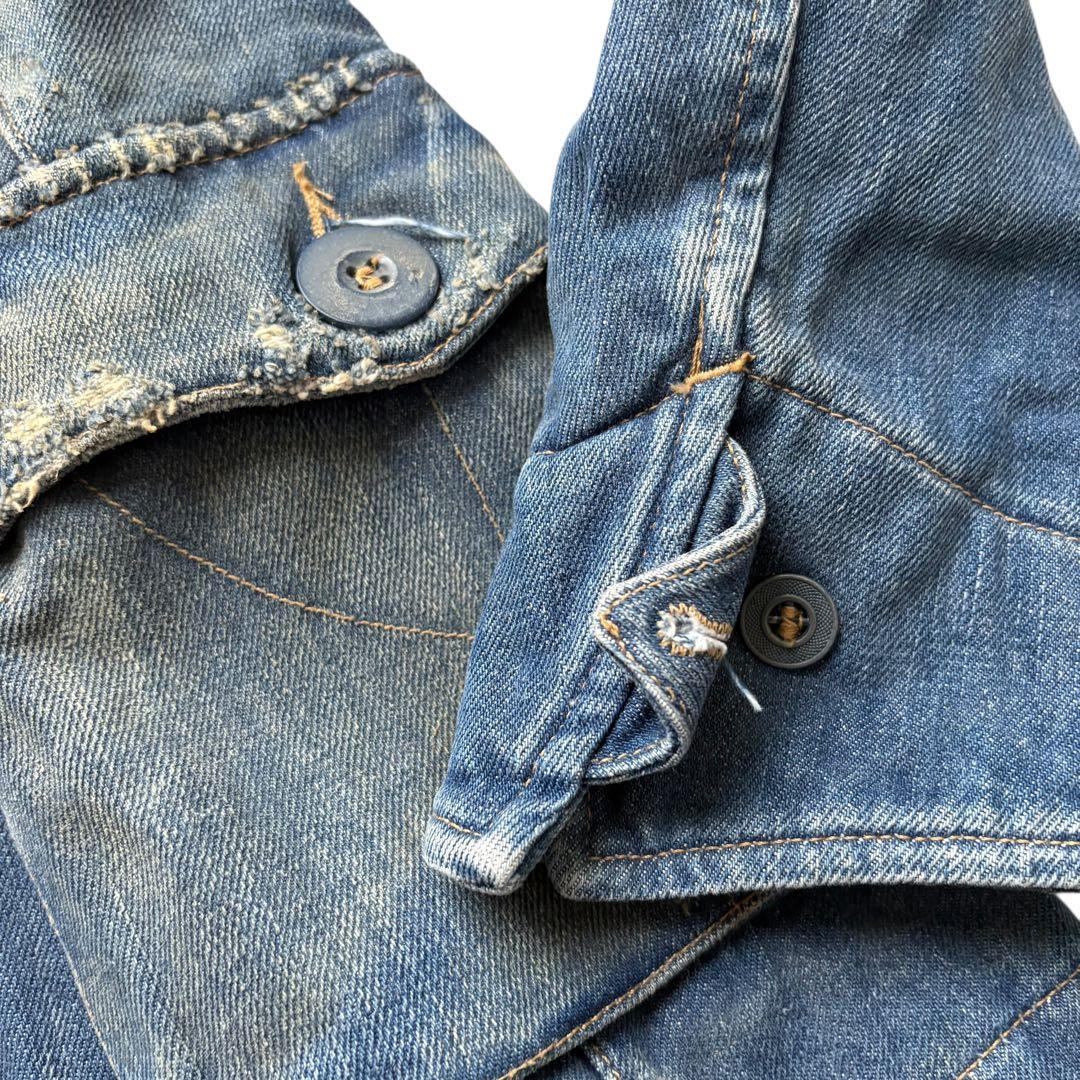 DIESEL/キルティング/ライダースデニムジャケット