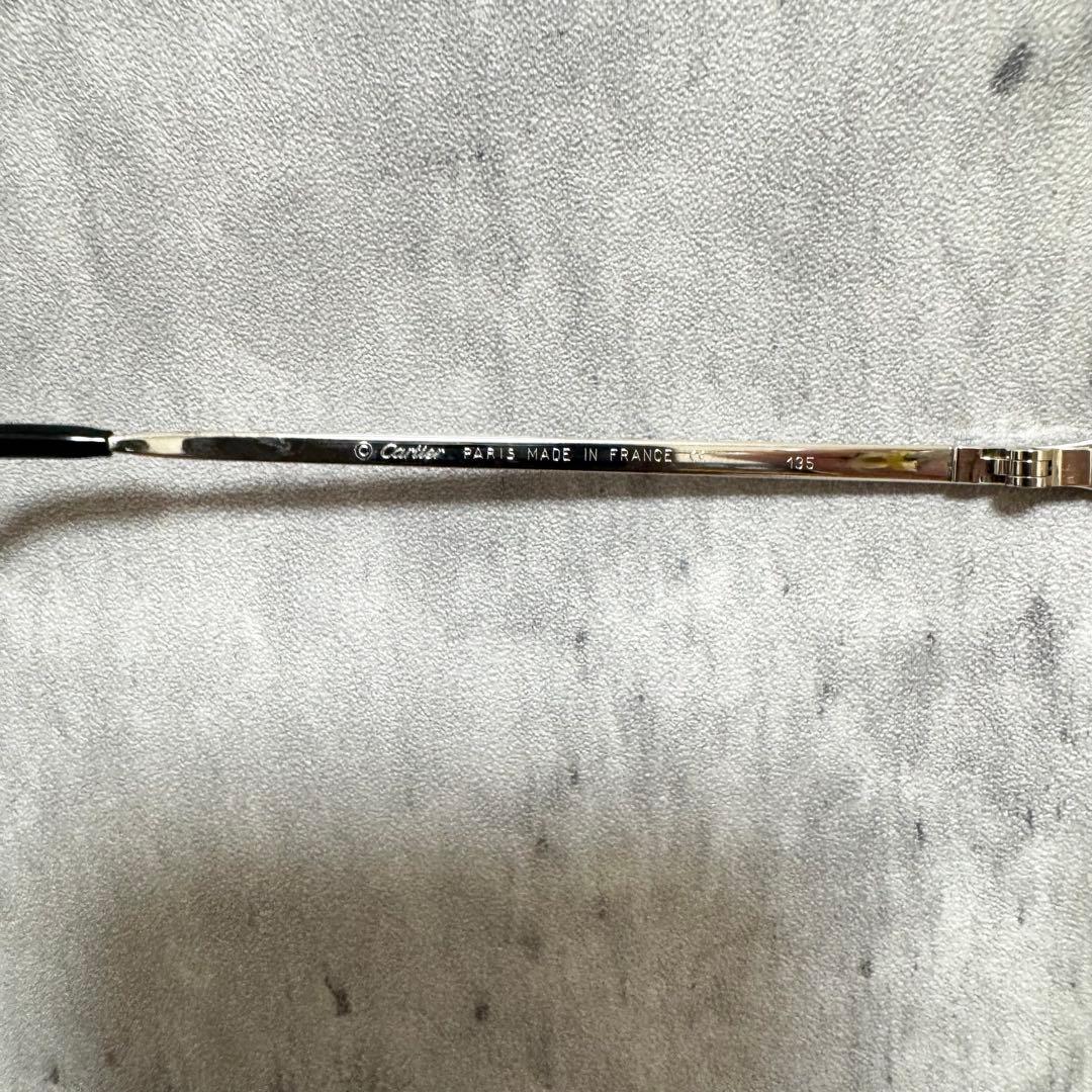 美品 Cartier カルティエ メガネ ツーポイント リムレス シルバー度入り