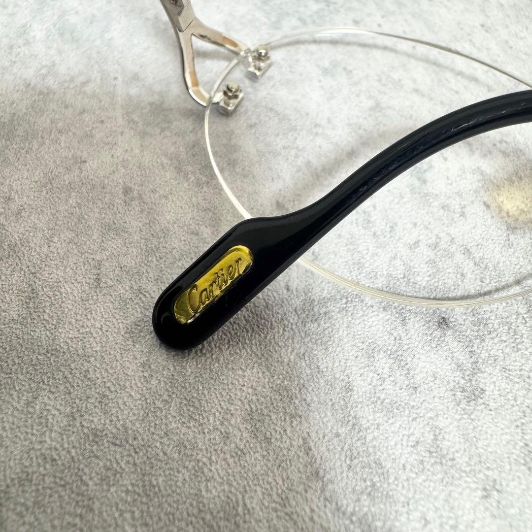美品 Cartier カルティエ メガネ ツーポイント リムレス シルバー度入り