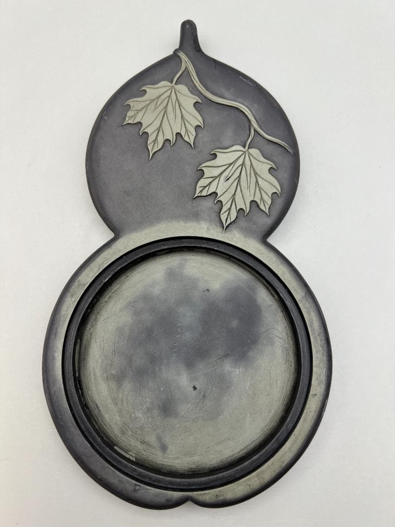 【海】硯　瓢箪形硯　骨董品　骨董品 時代品 中国美術品