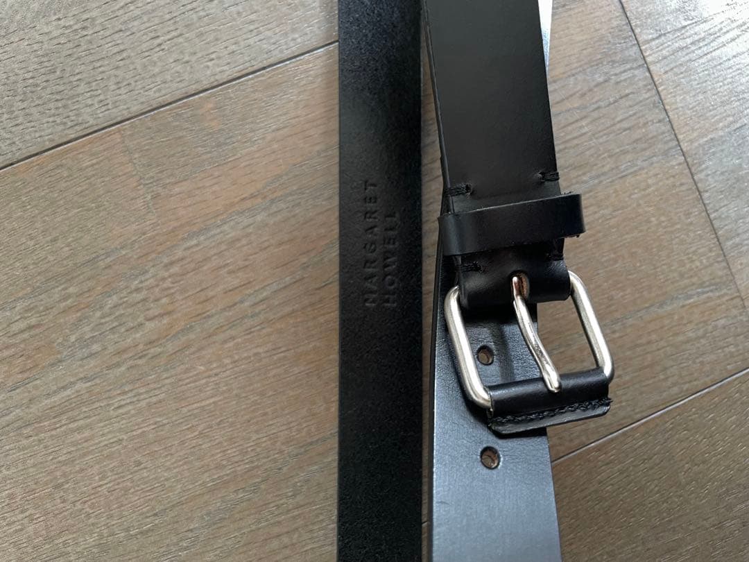 MARGARET HOWELL ブラックレザーベルト