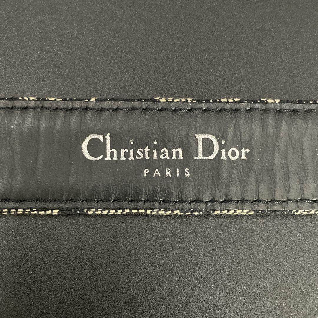 美品 クリスチャンディオール CDロゴ バックルベルト トロッター柄