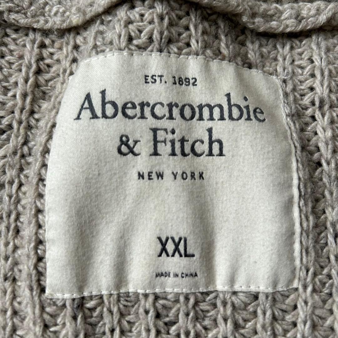 美品 Abercrombie & Fitch XL グレー ニット カーディガン