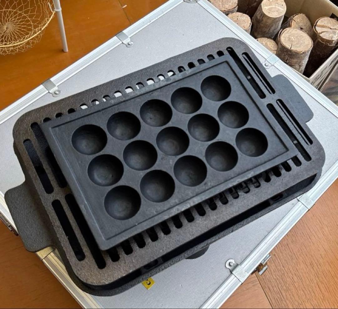 4個❗️尾上製作所(ONOE) 鉄鋳物　こんろバーベキューグリル　たこ焼き べーえ