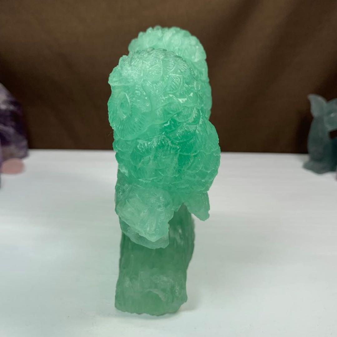 ALLSALE☆かわいいグリーンフローライト・ふくろう