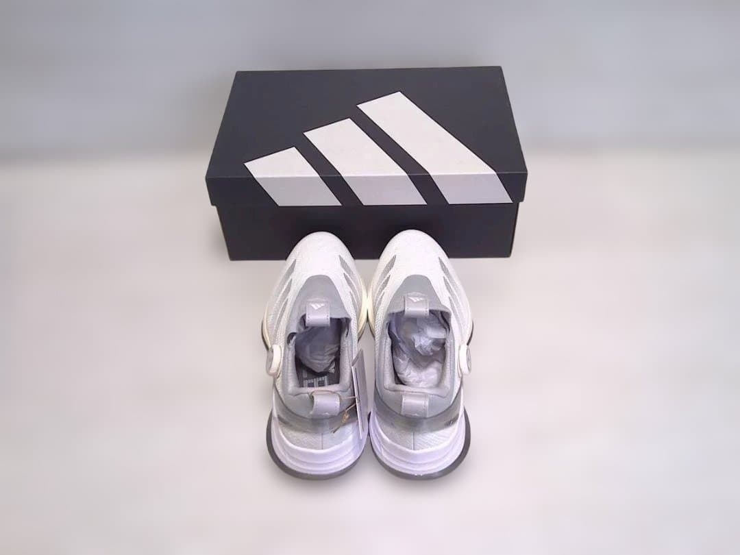 新品）アディダス　ゴルフシューズ BOAホワイト/シルバー/グレー　25.0cm