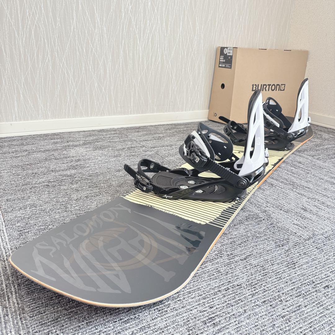 11美品❗️超豪華❗️サロモン メンズスノーボードセット★スノボ150cm+ビン付