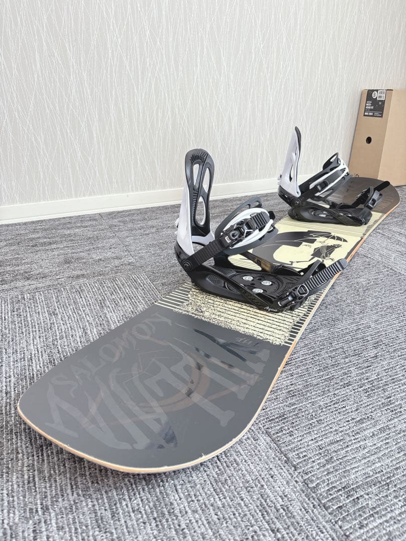 11美品❗️超豪華❗️サロモン メンズスノーボードセット★スノボ150cm+ビン付
