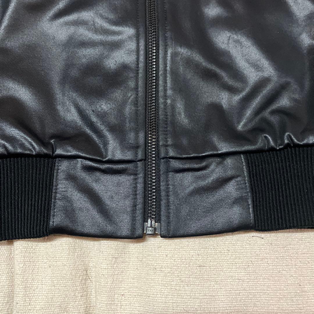 h33)美品アディダストラックジャケット レザー調 クライマライトL〜LL