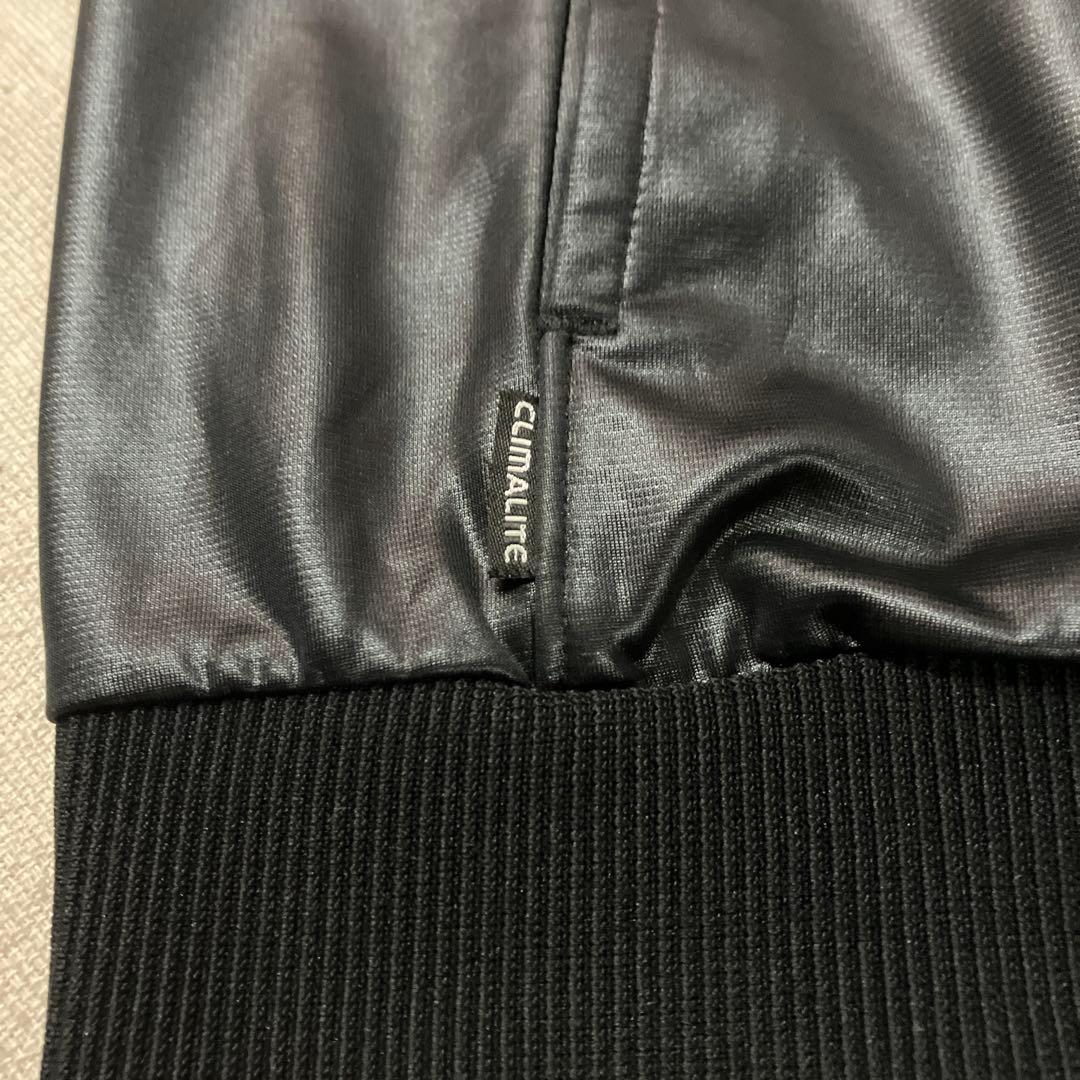 h33)美品アディダストラックジャケット レザー調 クライマライトL〜LL