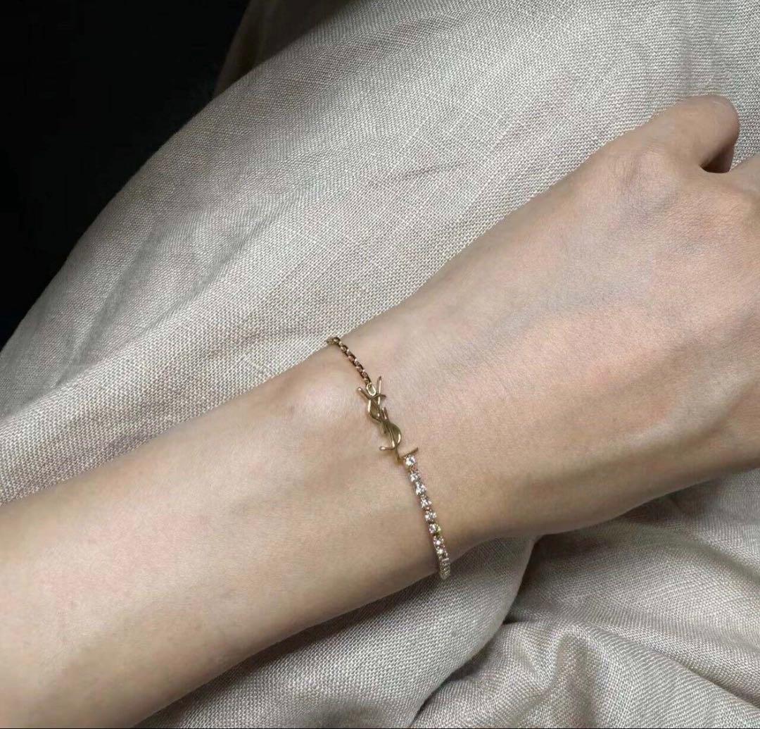 SAINT LAURENT YSL ロゴ ブレスレット ゴールド