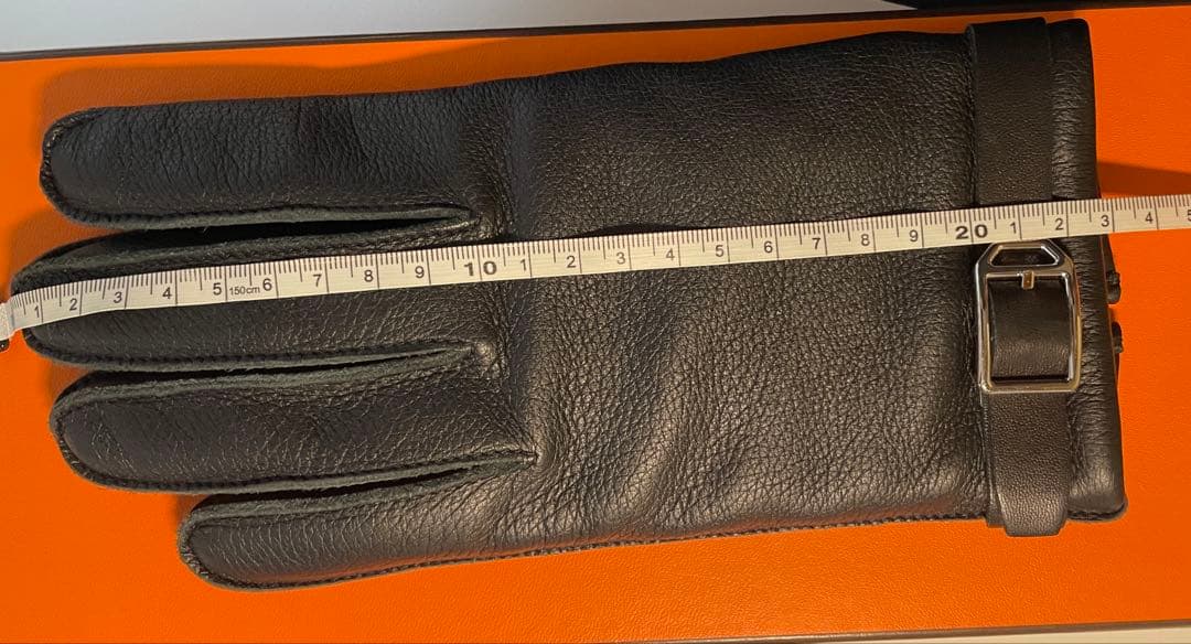 未使用 HERMES 鹿革 レザー手袋 カシミア裏地 ディアスキン サイズ8