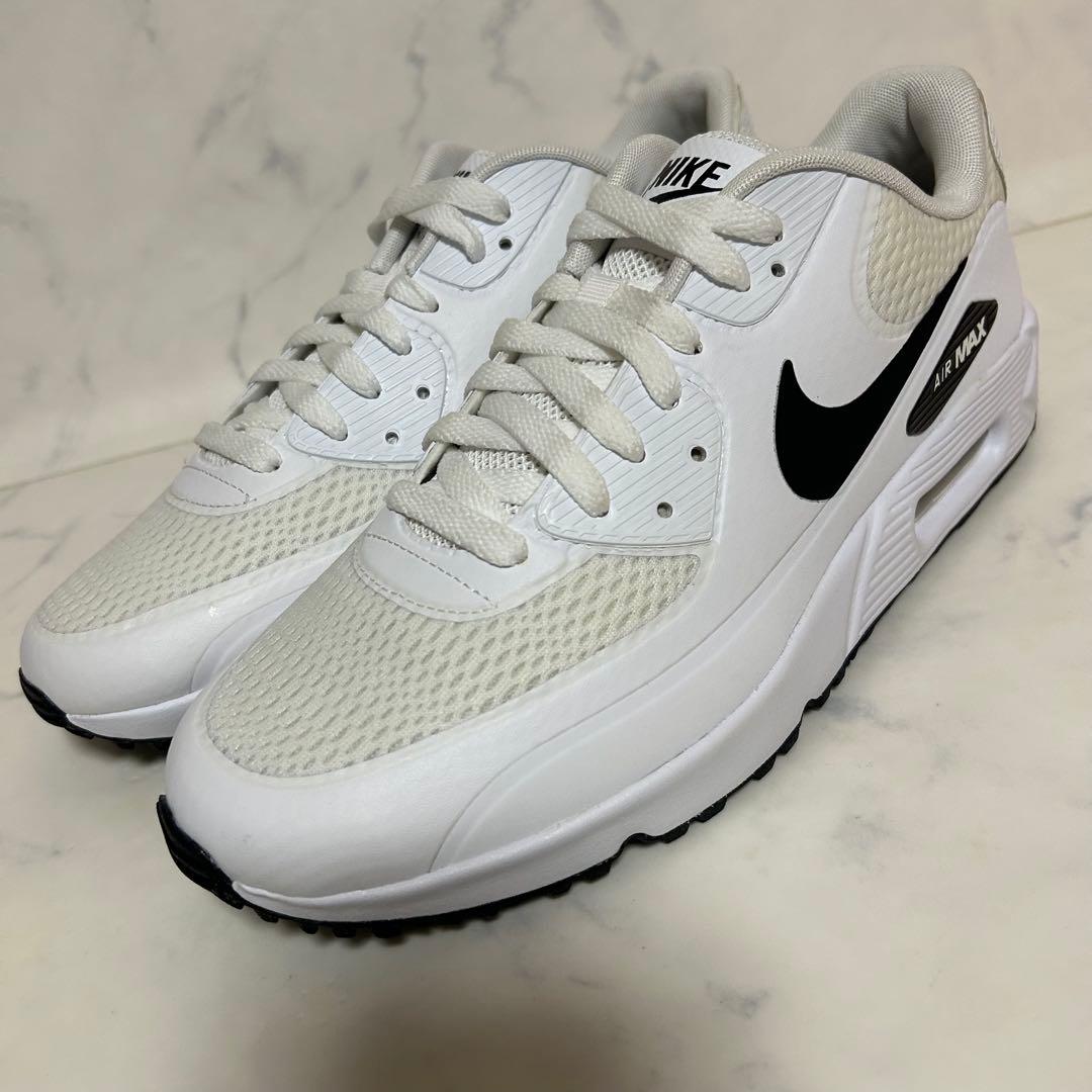ナイキ エアマックス 90 ゴルフ ホワイトブラック ゴルフシューズ 白