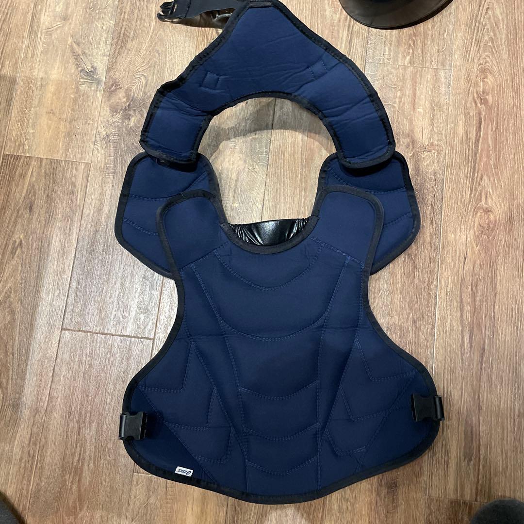 【洗濯済】アシックス軟式キャッチャー防具 一式 ブラック JSBB