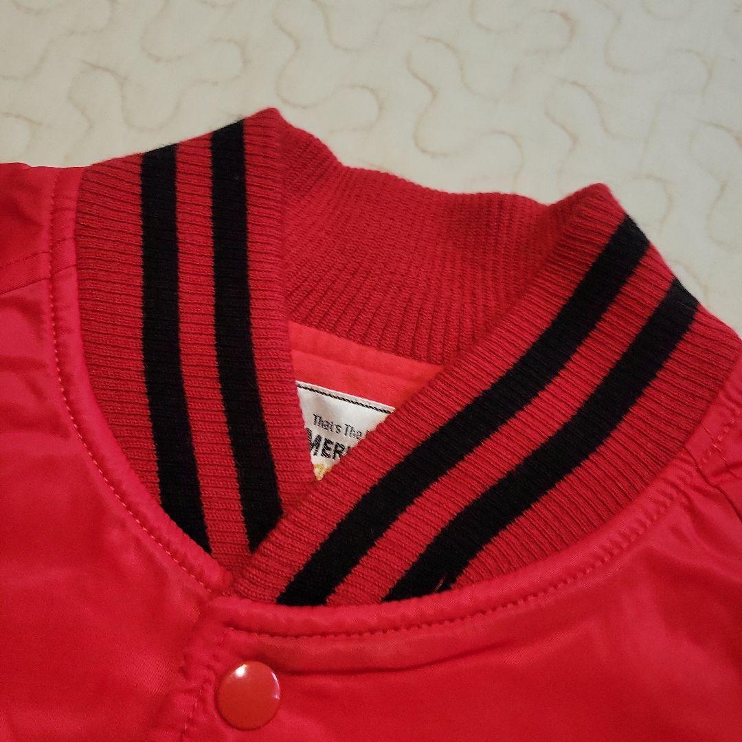 SCENE ナイロンスタジャン 赤黒 90sビンテージ 日本製