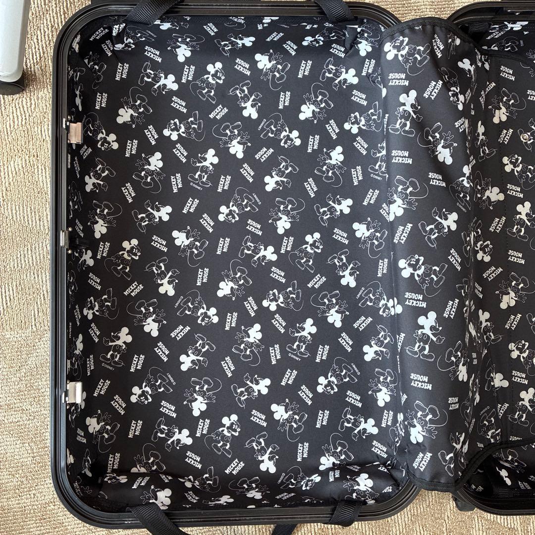 希少 美品 Disney ミッキー キャリーケース 鍵付 ハードケース 鍵付 黒