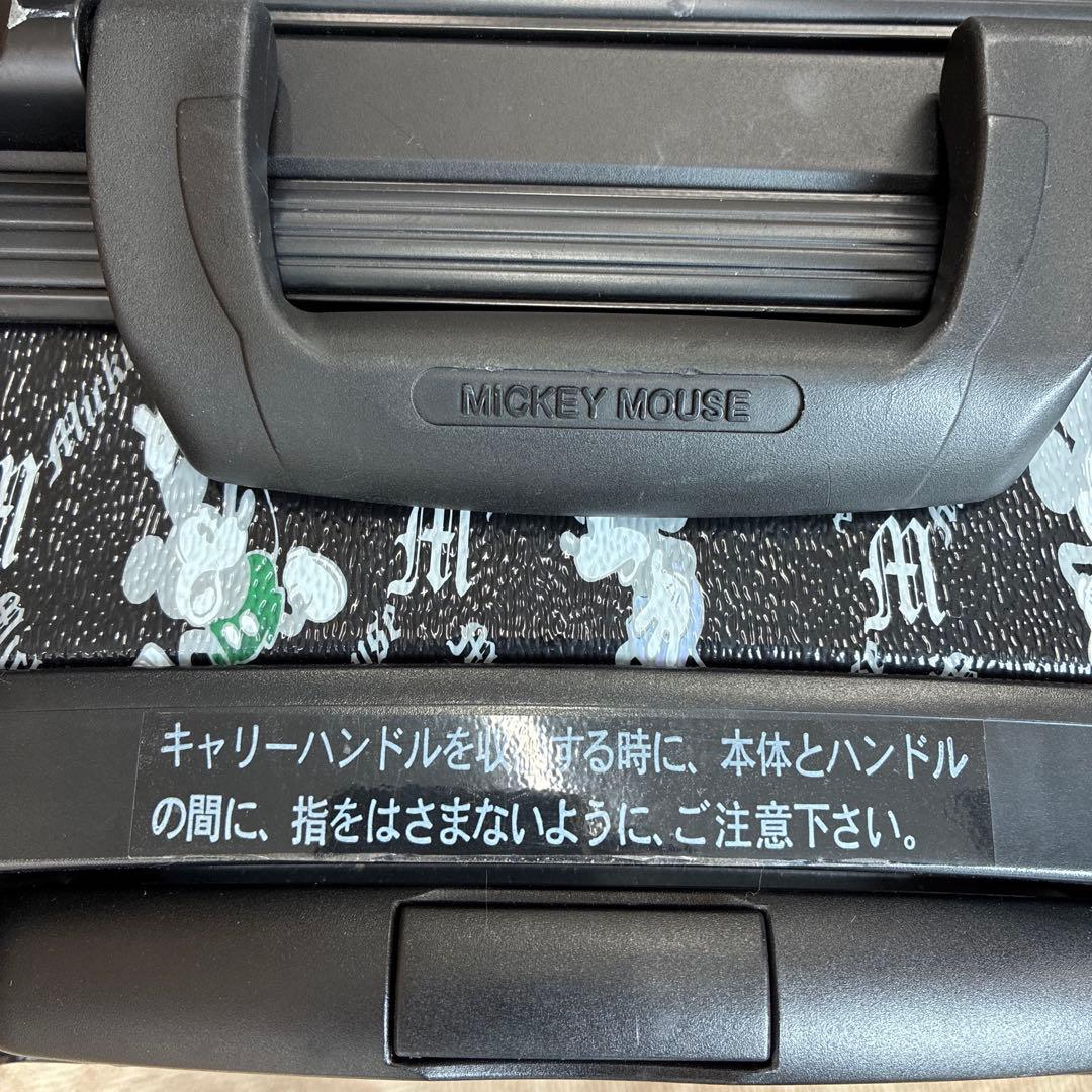 希少 美品 Disney ミッキー キャリーケース 鍵付 ハードケース 鍵付 黒