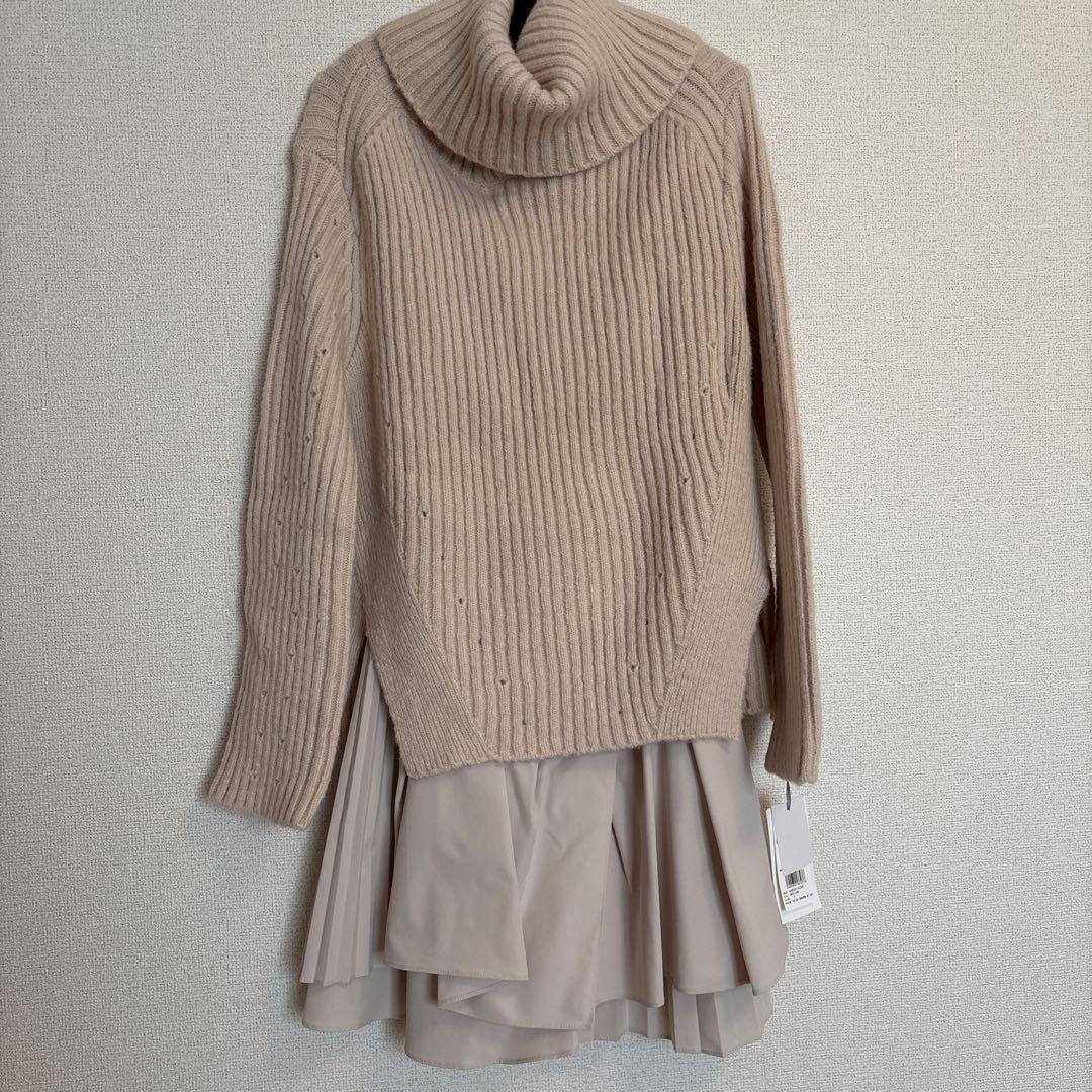 【期間限定価格❤️】新品タグ付き❤️SNIDELフリルコンビニットワンピース