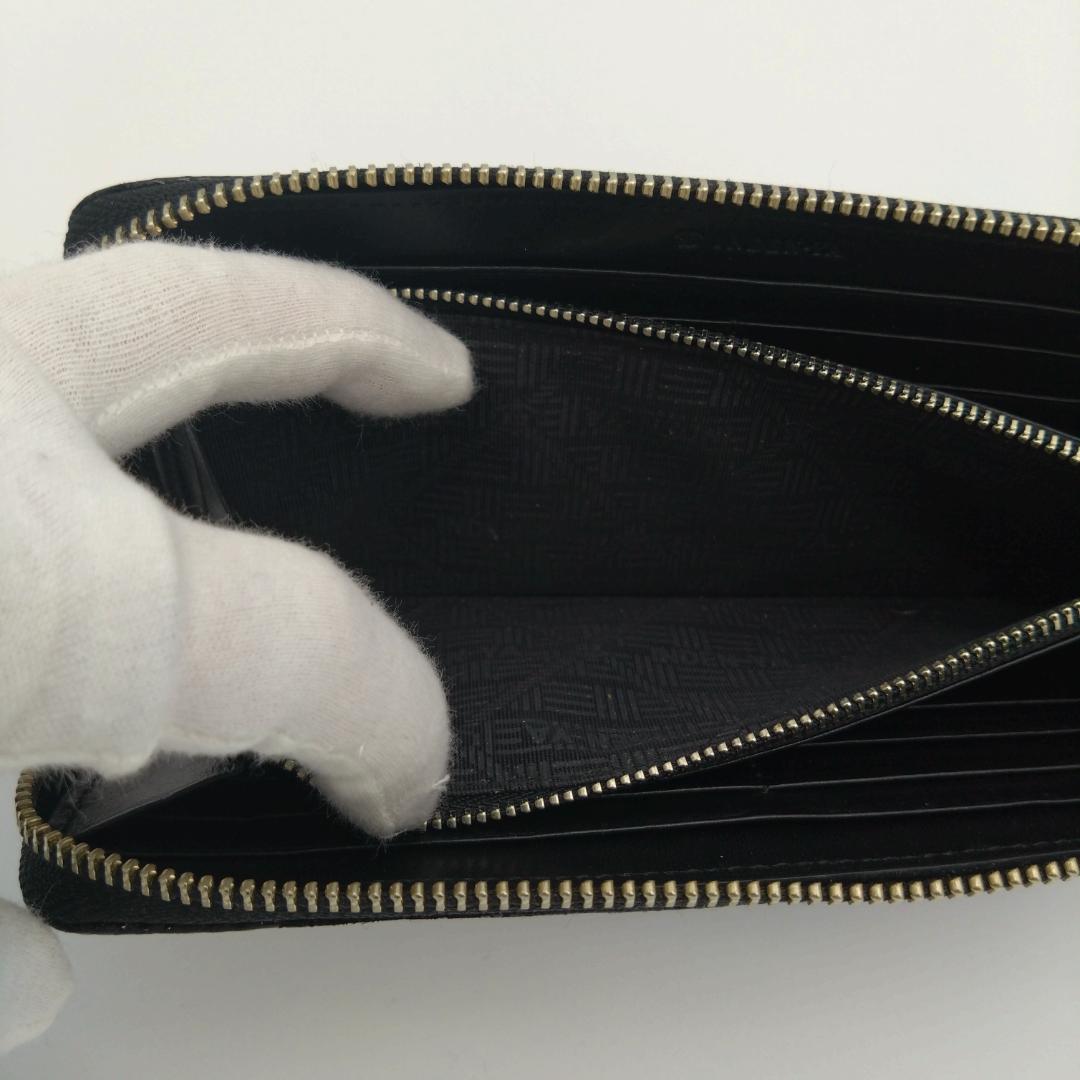 インデンヤ 印傳屋 鹿革 長財布 ラウンドファスナー 龍 ブラック