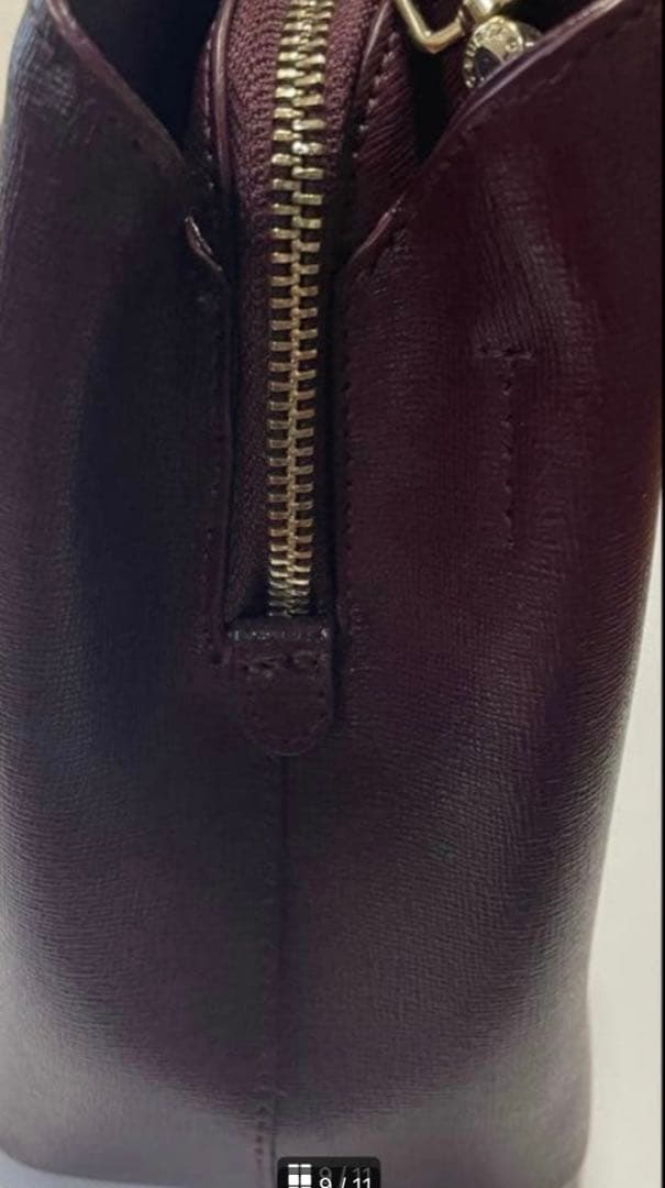 【超美品】フルラ　FURLA ハンドバッグ バーガンディー ショルダーバック