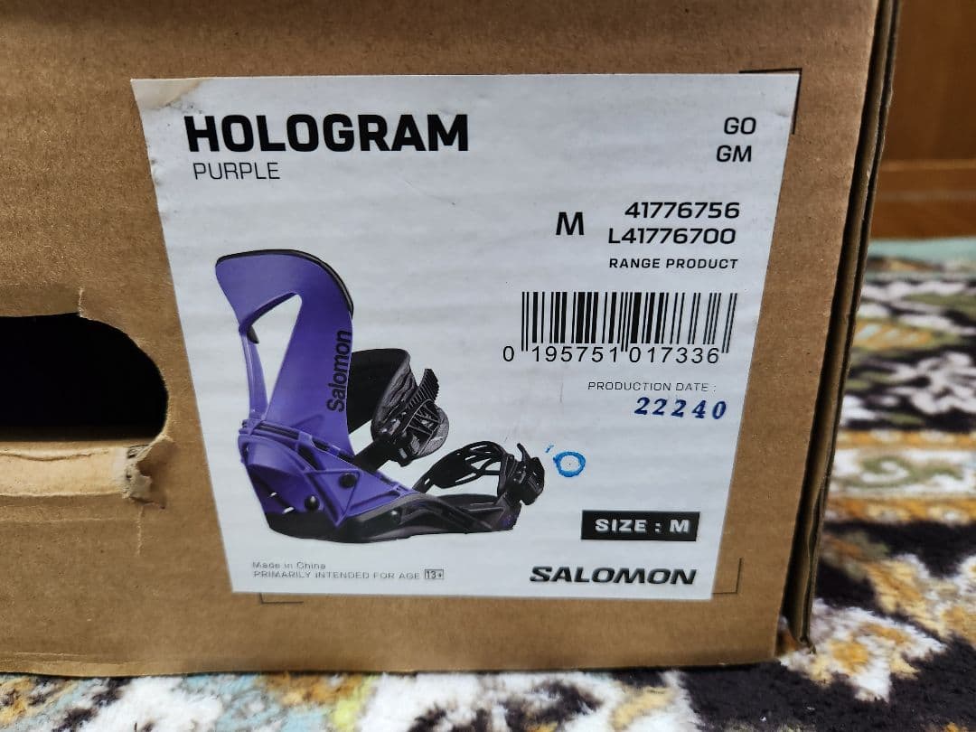 Salomon Hologram Mサイズ 紫/黒