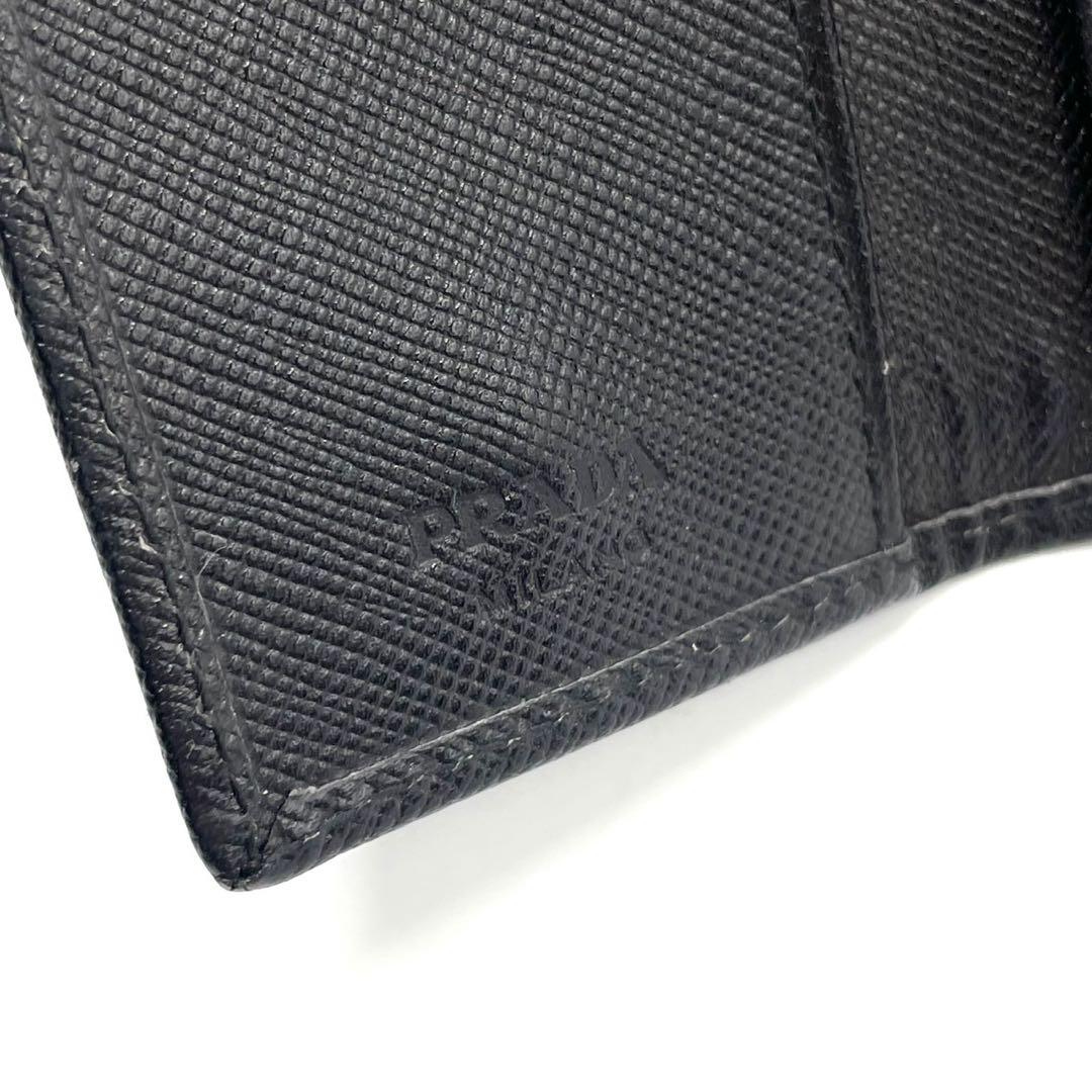 極美品● PRADA プラダ キーケース 6連 三角ロゴ サフィアーノ レザー