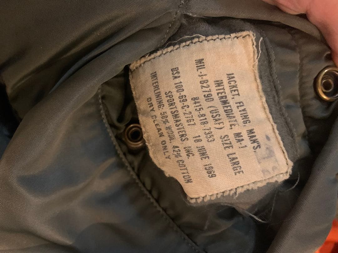 s*o様 special! 60s ma-1 米軍実物 vintage