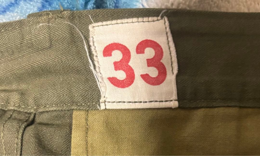 フランス軍 M-47 カーゴ パンツ オリーブ 33サイズ