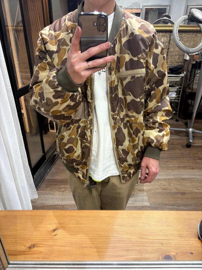 90sOUNT´NPRAREカモフラMA-1ブルゾン/ハンティングリーバイスL