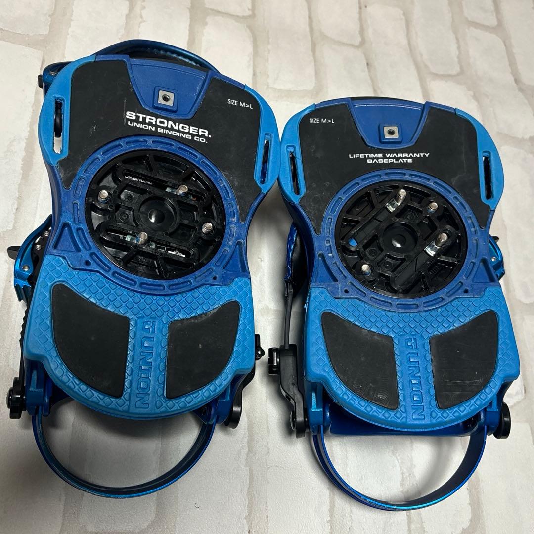 FORCE スノーボードビンディング 青　M >L
