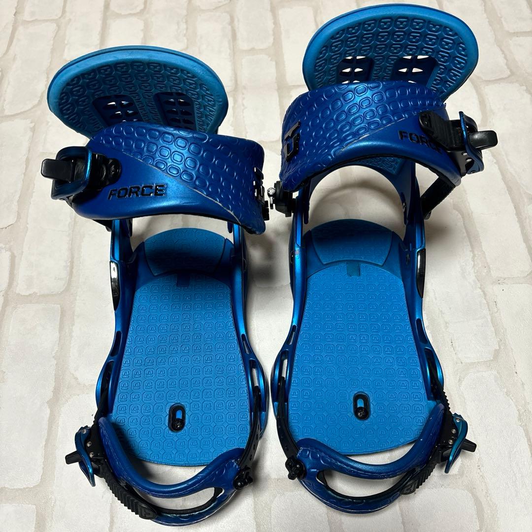 FORCE スノーボードビンディング 青　M >L