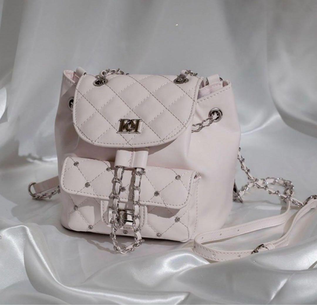 darich コンビニ支払い❌ キルティングビジューミニリュック ピンク