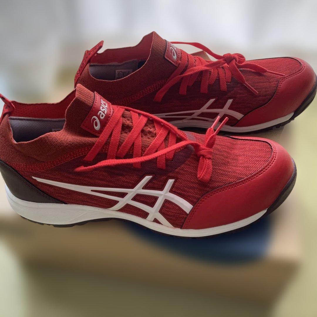 ASICS 安全靴 レッド 26.5cm