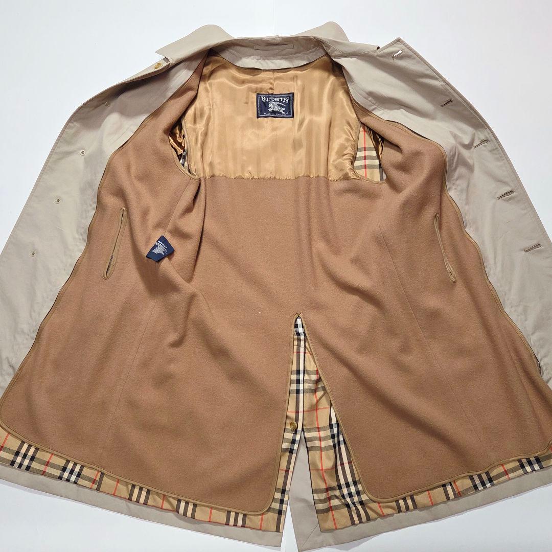 英国製 Burberrys' バルマカーンコート ウール/キャメルヘア　ライナー