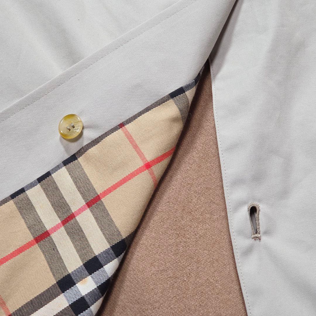 英国製 Burberrys' バルマカーンコート ウール/キャメルヘア　ライナー