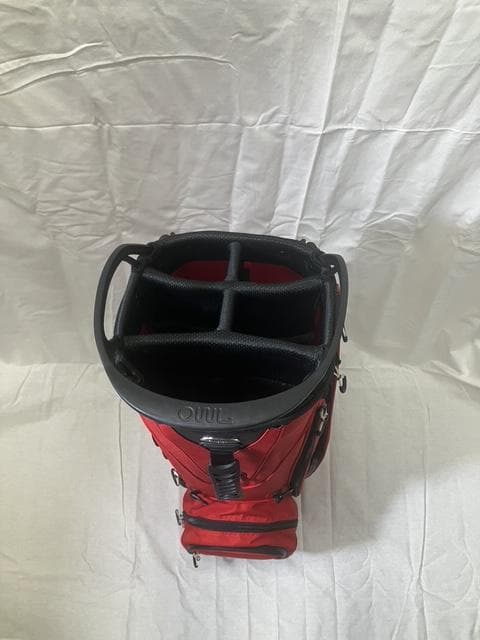 の*ん様 【美品】OWLI キャディバッグ 9型 軽量モデル レッド ゴルフバッ